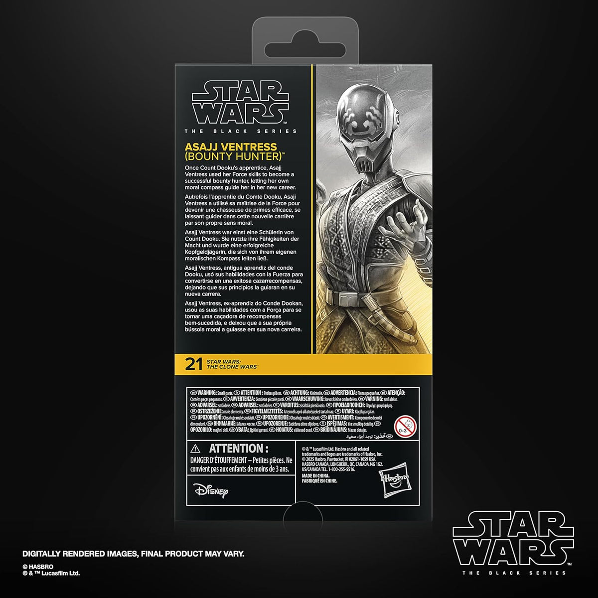 STAR WARS The Black Series Asajj Ventress (Bounty Hunter), The Clone Wars