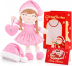Gloveleya Juego de muñecas de peluche navideñas con sombrero, 5 piezas