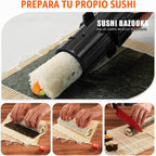Kit de confección de sushi, juego de 28 en 1 rodillo para sushi con esterillas de bambú, Bazooka para sushi, molde de nigiri/gunkan, moldeador de musubi, molde para bolitas de arroz y más