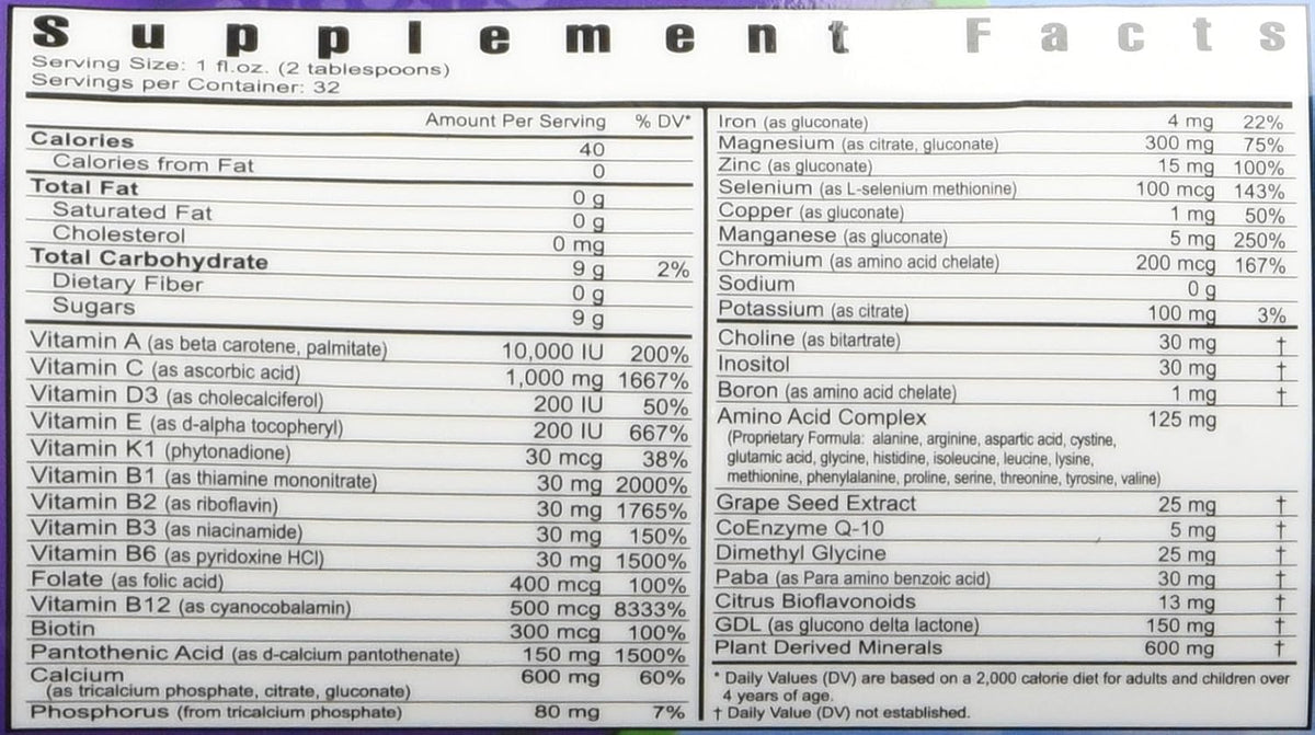 Youngevity Complejo multivitamínico y mineral líquido Ultimate Classic, 32, 1
