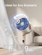 Dreo Ventiladores inteligentes para dormitorio, ventilador oscilant...
