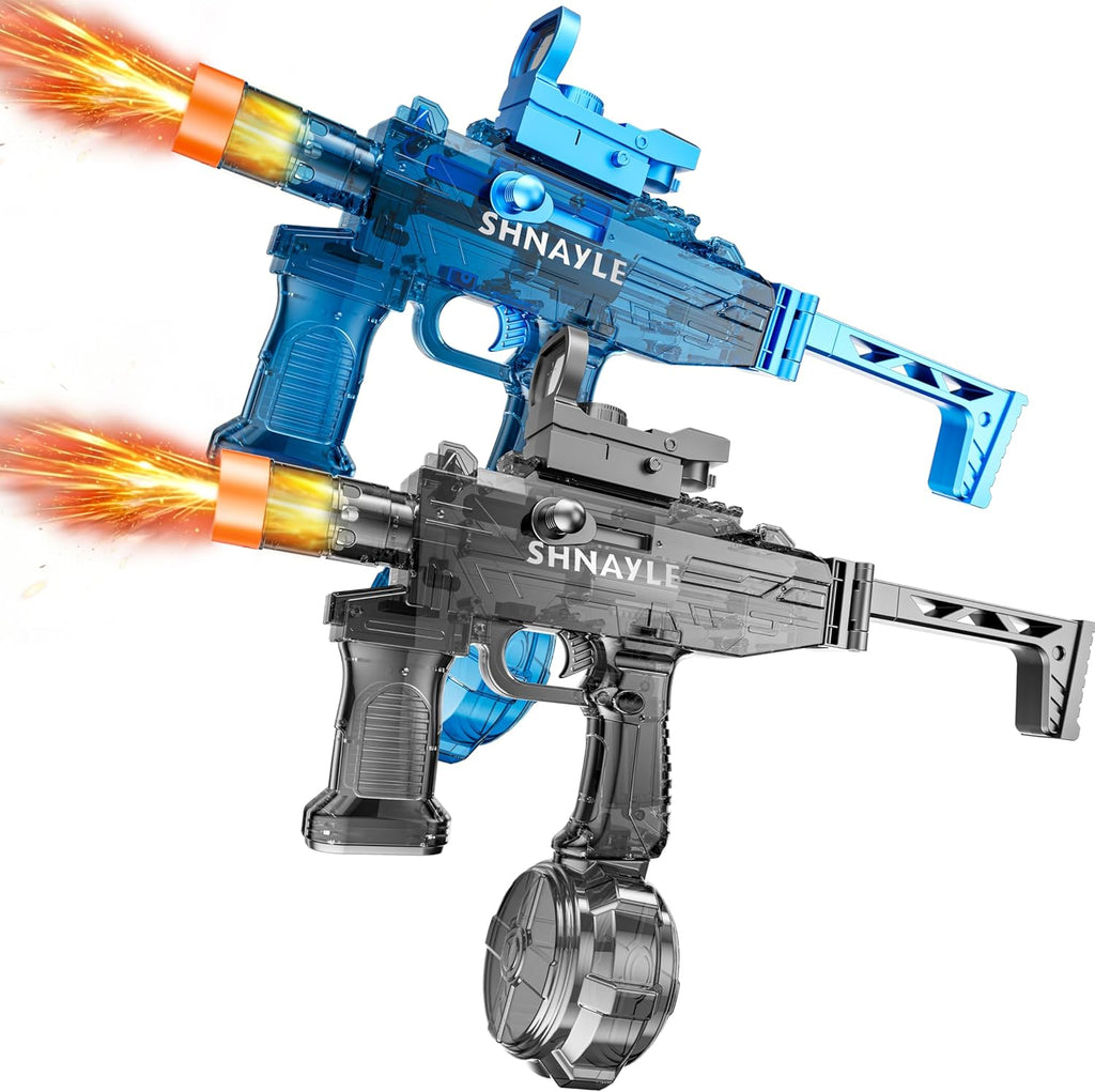 Paquete de 2 pistolas de agua eléctricas para adultos y niños, potente pistola de agua de 28 pies de largo alcance, pistola de chorro automática para disparar agua, juguete para piscina al