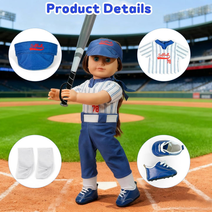 ARTST Uniforme de Sóftbol para Muñeca - Ropa y Accesorios para Muñe...