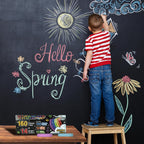 160 tizas para acera para niños - 14 colores, 10 con purpurina, 10 neón, tizas jumbo no tóxicas y lavables - Set a granel de pintura para exteriores para niños y niños pequeños - Juguetes de pizarra