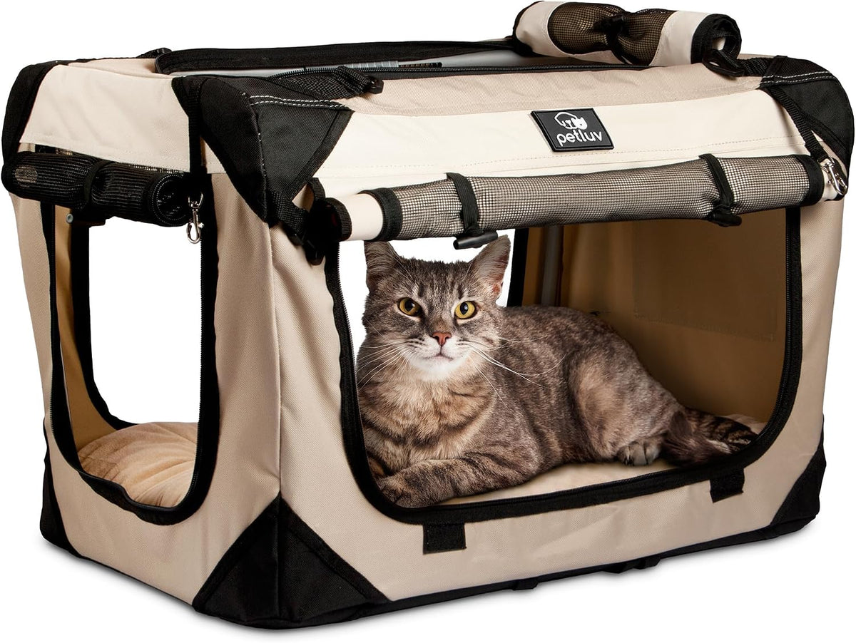 Transportador de mascotas para gatos y perros, se adapta cómodamente a 2