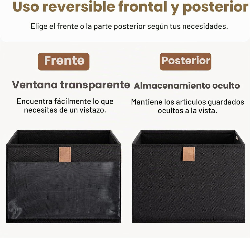 StorageWorks Contenedores organizadores de armario con ventana transparente