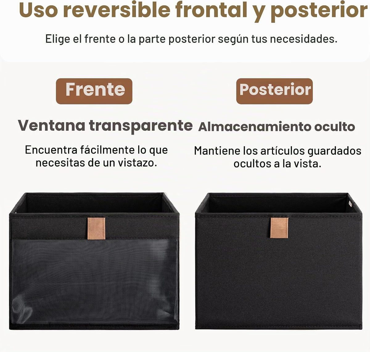 StorageWorks Contenedores organizadores de armario con ventana transparente