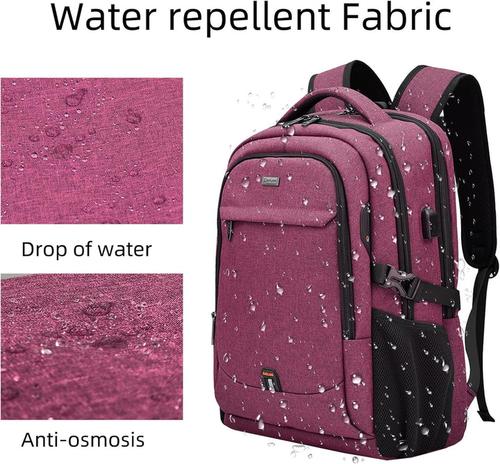DUSLANG Mochila para laptop de 17 pulgadas para viajes, resistente...