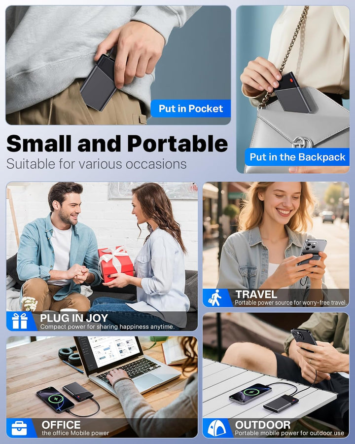 Aaoyun Cargador portátil con cargador portátil, 10,000 mAh, 22,5 W,...