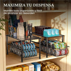 Simple Houseware Cesta deslizante apilable con cable para debajo del