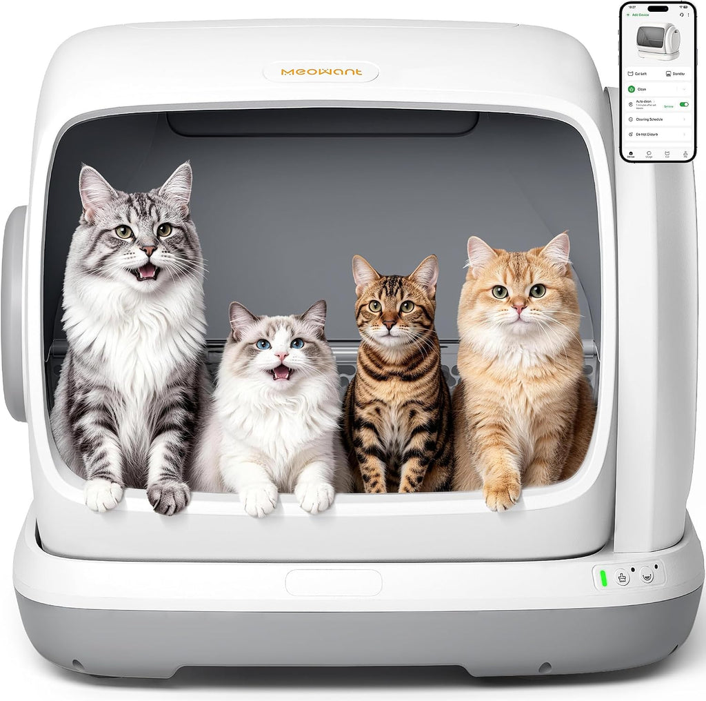 Meowant Caja de arena automática de gran espacio para varios gatos