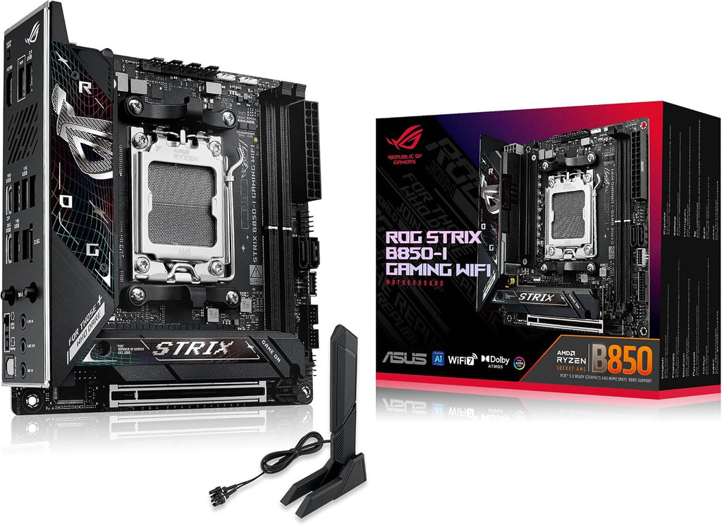 Placa base ASUS ROG Strix B850-I Gaming WiFi AMD AM5 Mini-ITX, DDR5, WiFi 7