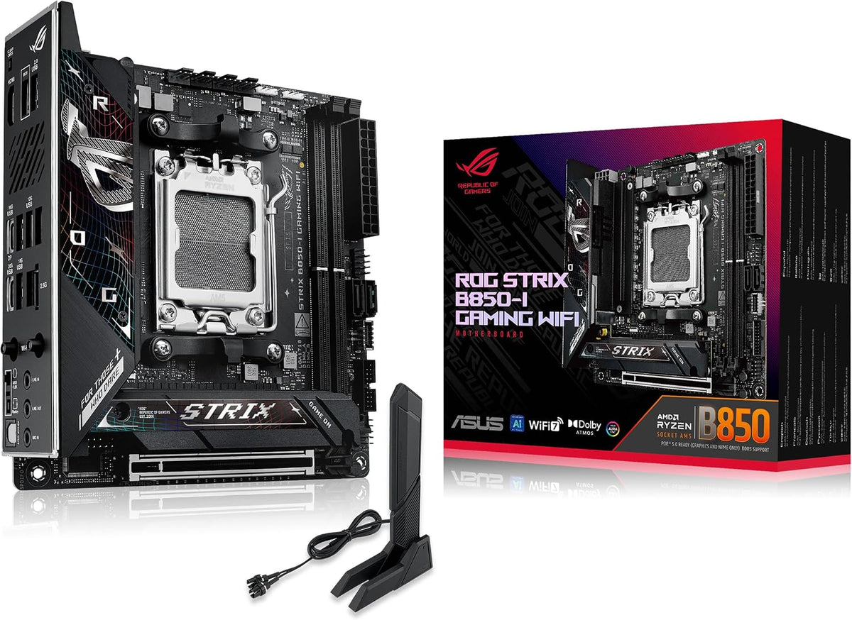ASUS ROG Strix B850-I Gaming WiFi AMD AM5 B850 Mini-ITX mITX Placa...