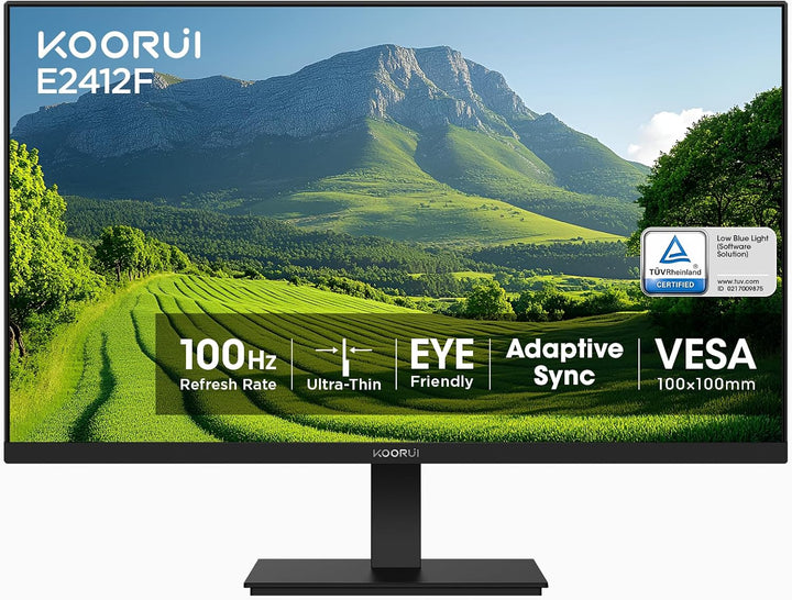 KOORUI Monitor de computadora de 24 pulgadas Full HD 1920 x 1080p 1...