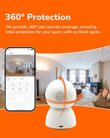 SensForge Cámara de seguridad panorámica de 2.5K para interiores, c...