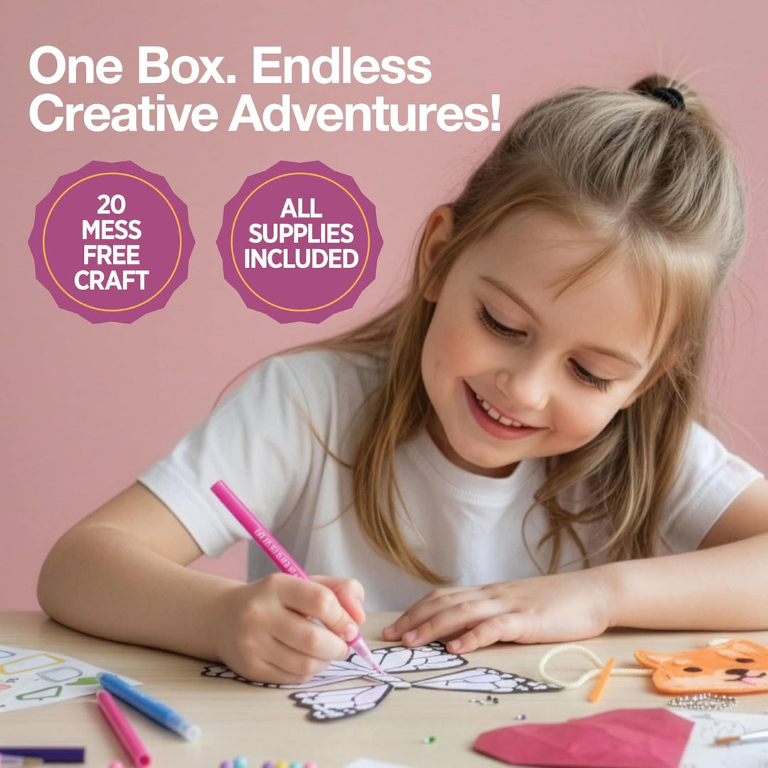 Kit de 20 artes y manualidades para niñas la caja de