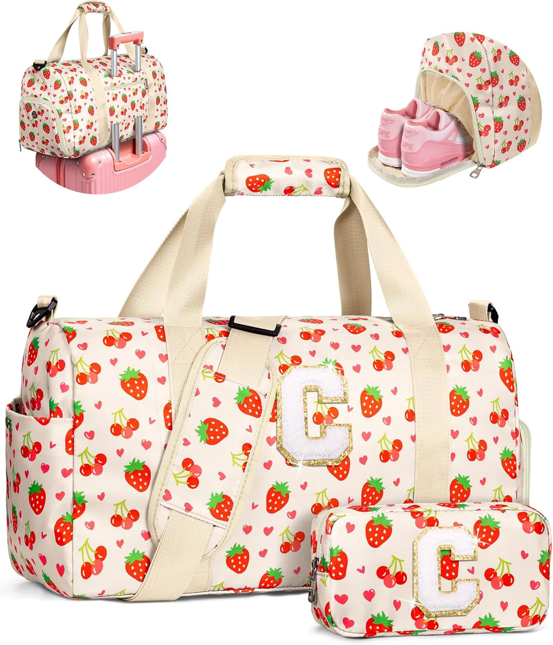 Elilier Regalos para niñas, bolsa de lona inicial para niños, linda...