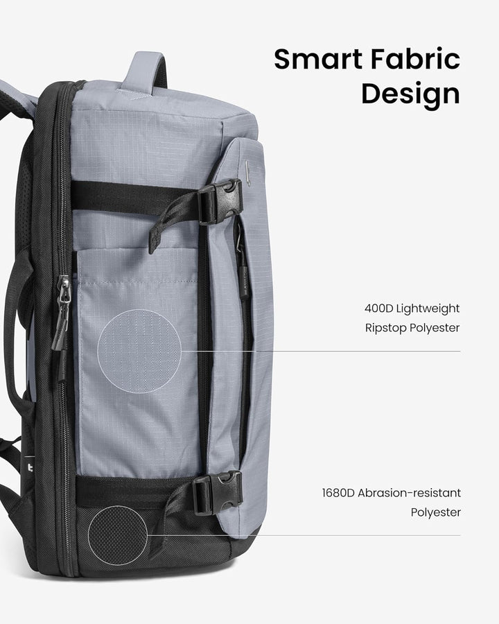 tomtoc Mochila de viaje, mochila de equipaje de mano aprobada por l...
