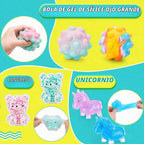 Paquete de 24 bolas antiestrés, bolas esponjosas, bolas para apretar para adultos, bolas de alivio del estrés, rellenos de caja de premios, recuerdos de fiesta