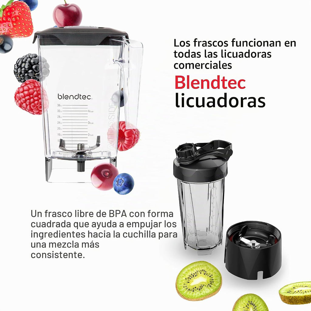Blendtec Stealth 885 - Licuadora comercial, tarro WildSide+, carcasa de sonido Blendtec Stealth, potencia de grado comercial más fuerte, autolimpieza, 42 ciclos preprogramados, color negro