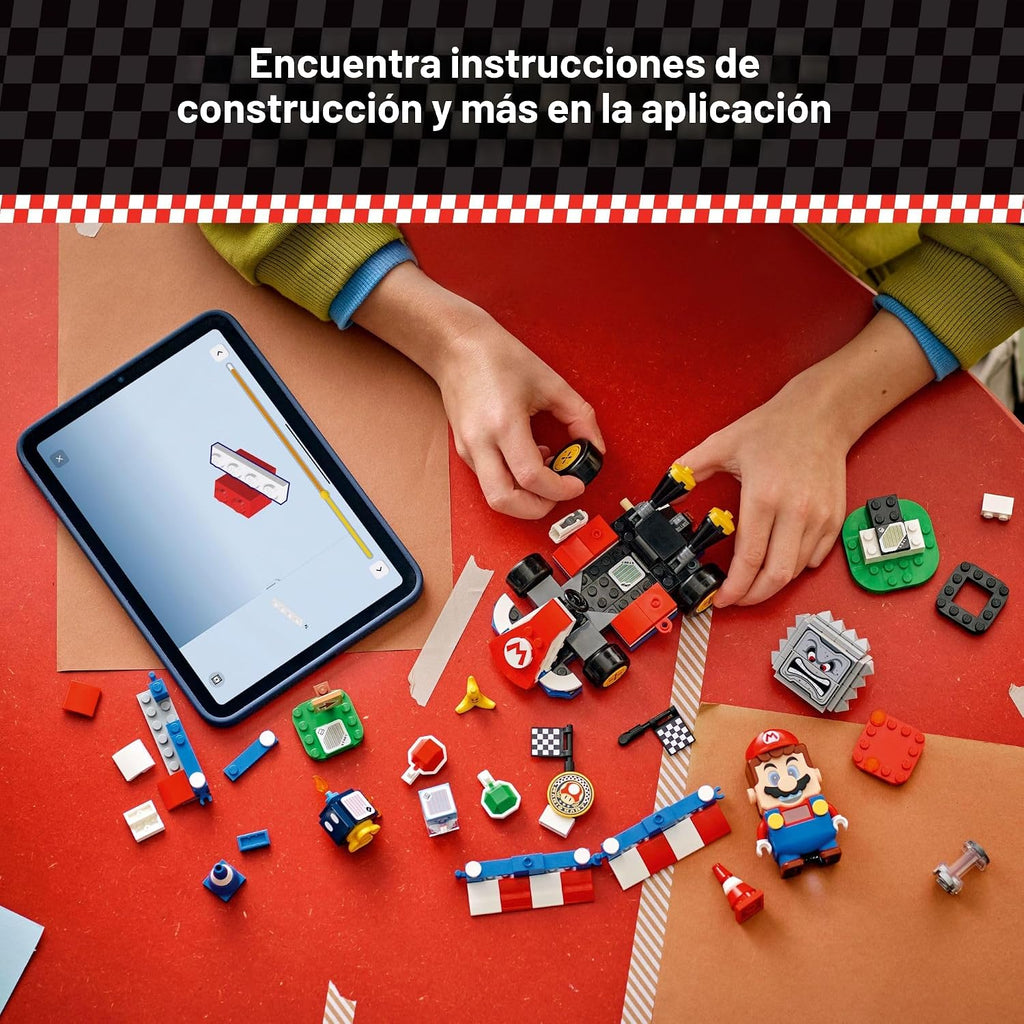 LEGO Super Mario: Mario Kart - Juguete interactivo de Mario y kart estándar - Juego de carreras de simulación para niños y niñas, a partir de 7 años - Idea de regalo de cumpleaños para niños - 72043