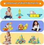 Azulejos magnéticos para niños, juego de juguetes de construcción
