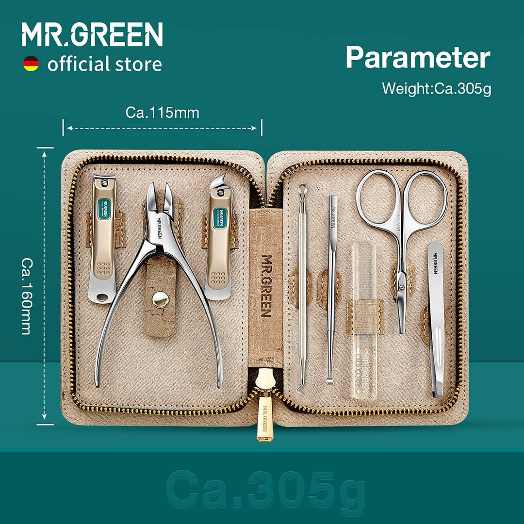 MR.GREEN - Sets de manicura y pedicura, kits de cortauñas de acero...