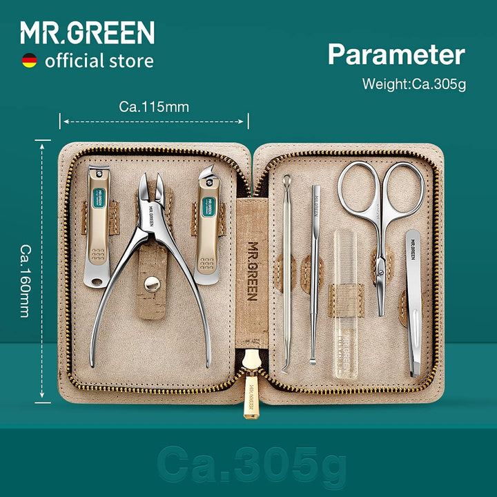 MR.GREEN - Sets de manicura y pedicura, kits de cortauñas de acero...