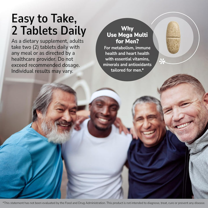 21st Century Mega Multi multivitamínico para hombres, palma enana a...