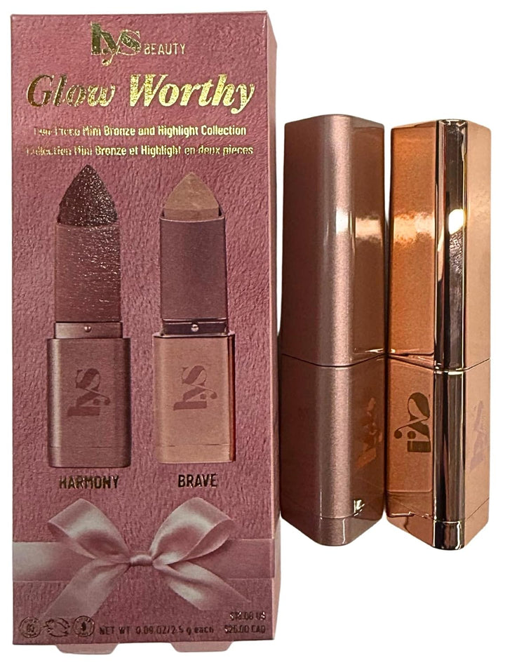 LYS Beauty Glow Worthy 2-Pieza Mini Dúo de Barras de Bronceador y R...