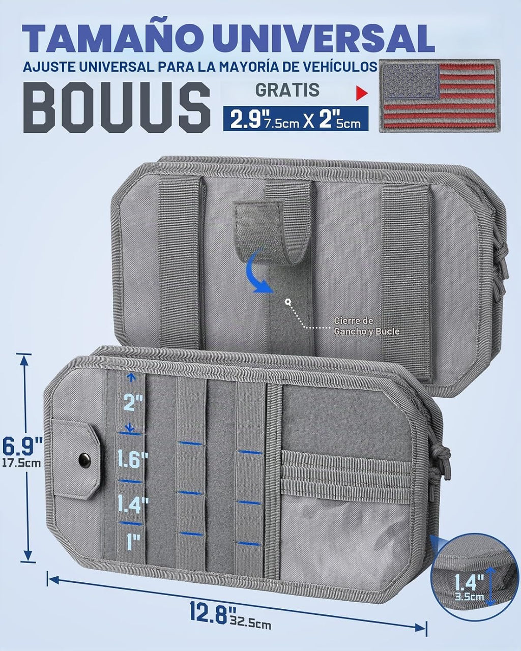 Molle - Organizador de visera para automóvil, se adapta a la