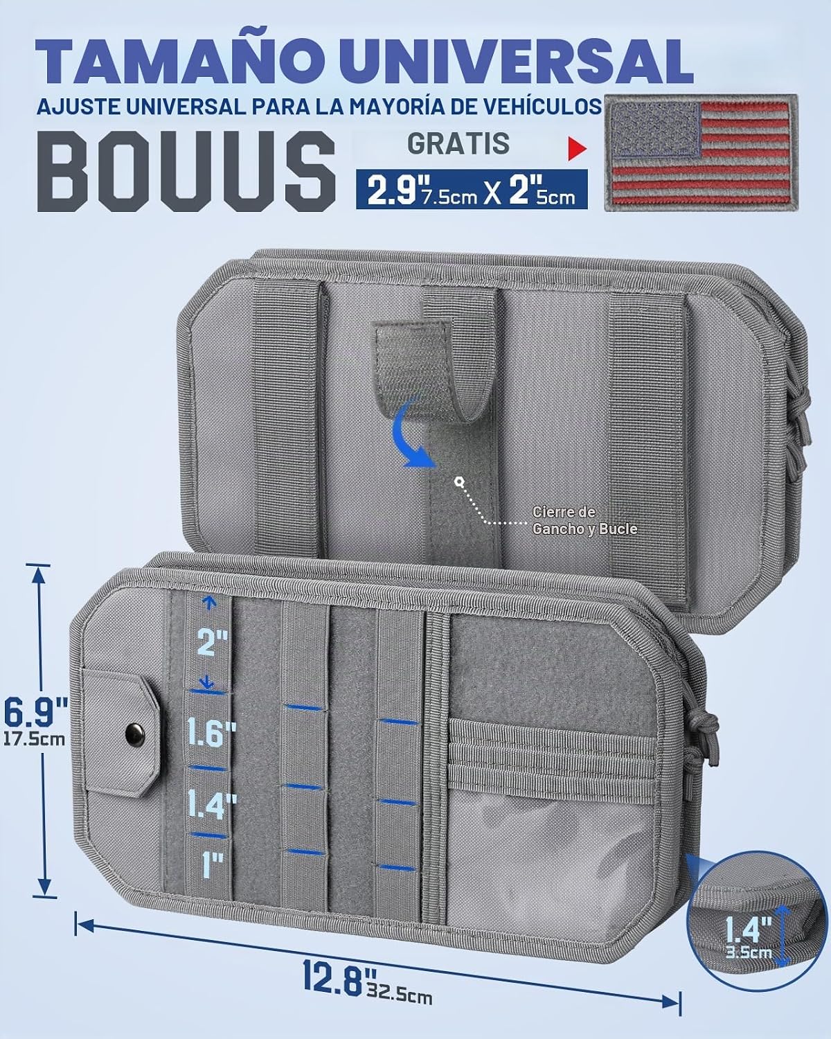 Molle - Organizador de visera para automóvil, se adapta a la