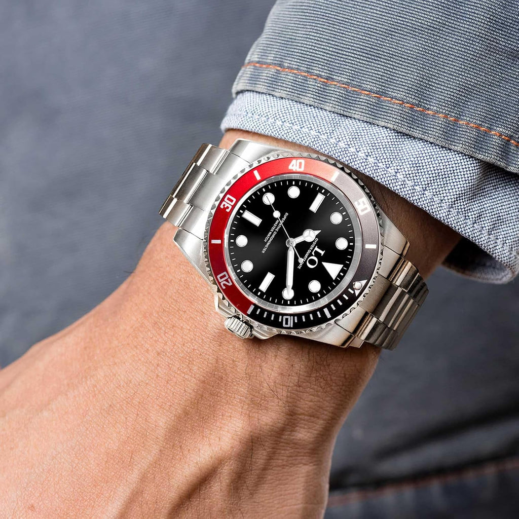 LO Reloj Oyster para hombre, cronógrafo analógico, de cuarzo, acero inoxidable, impermeable, cristal de zafiro, regalo de lujo, simple y casual