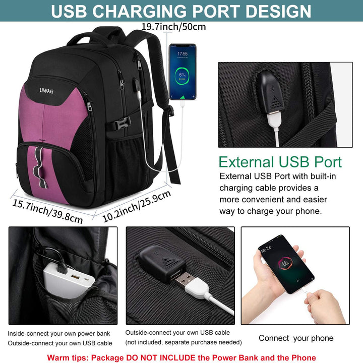 Mochilas para laptop de negocios para mujeres, niñas, hombres, moch...