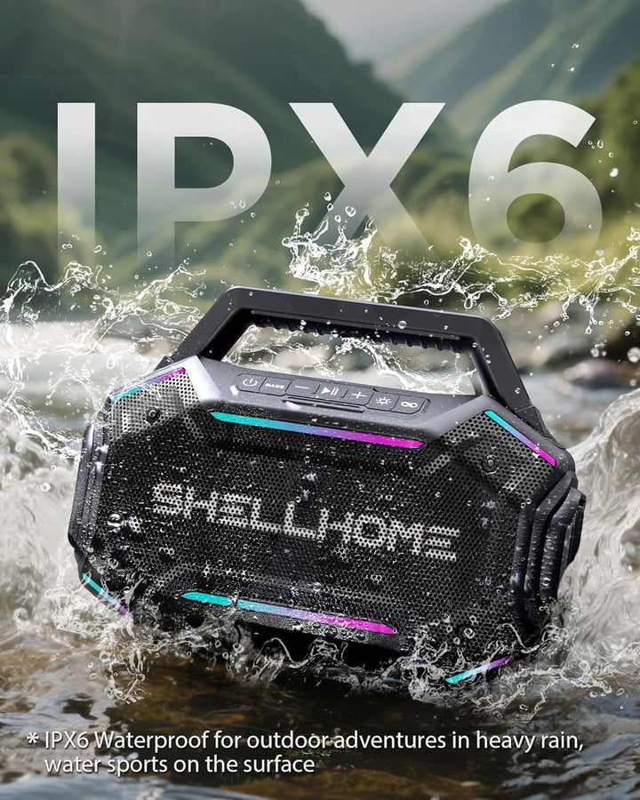 ShellHome Altavoces Bluetooth 6.0 al Aire Libre, Altavoz Fuerte de...