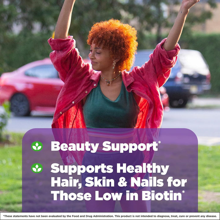 Natrol Biotin 10,000 mcg, suplemento de disolución 4 veces más rápi...