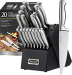 McCook Juego de cuchillos de cocina afilados con afilador incorporado