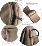 Bolso de Media Luna para Mujeres y Hombres, MEISEY - Mochila de Nylon Plegable de Moda con Correa de Hombro Ajustable