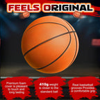ALDWDY Balón de baloncesto silencioso tamaño 7 (29.5") – Balón de baloncesto para interiores con ranuras sin aire para regates silenciosos y entrenamiento en interiores, balón de espuma PU Pro