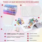 Quefe 72 Colors 15000 Pcs 5mm Fuse Beads Kit Melting Beads para Craft