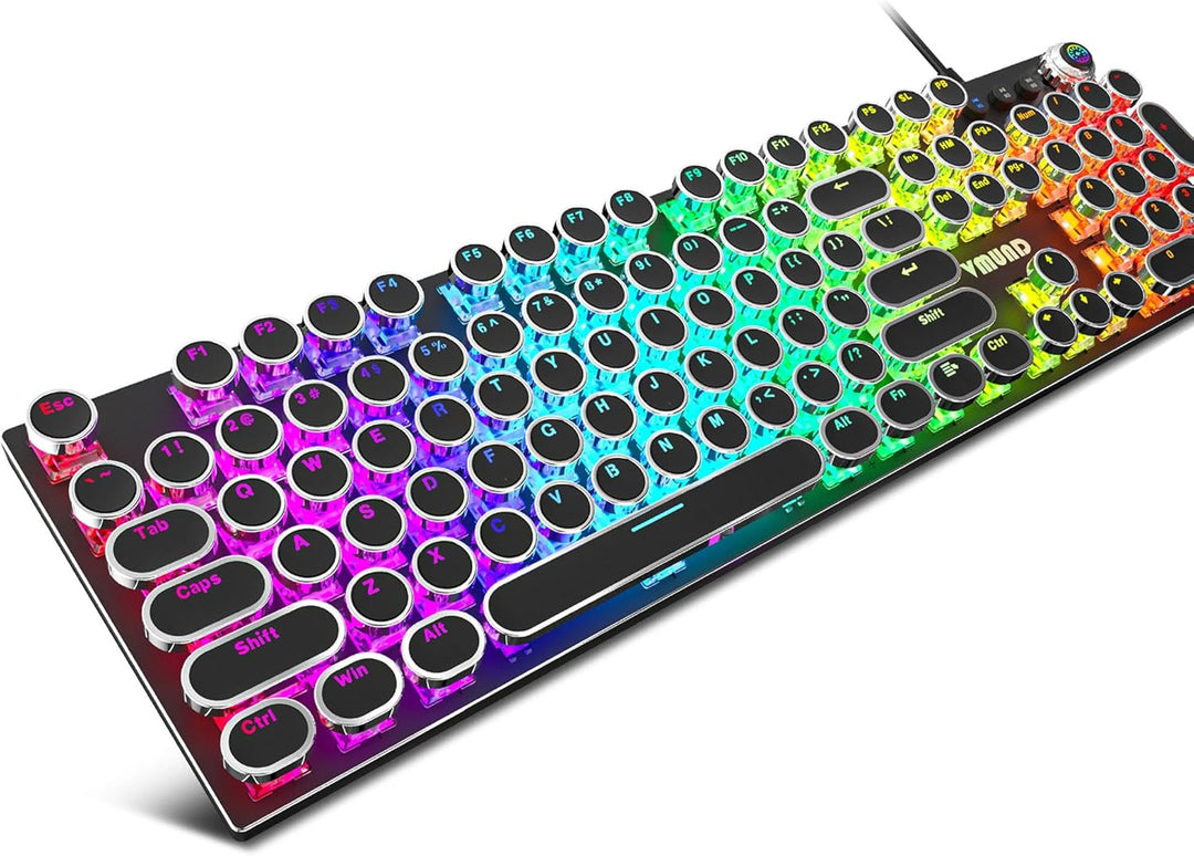 VMUND Teclado mecánico para juegos K968 Retro Typewriter - RGB retr...