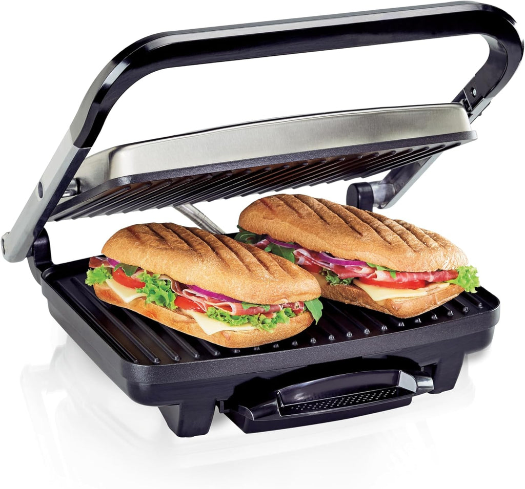 Hamilton Beach Prensa Panini, Sandwichera y parrilla eléctrica para