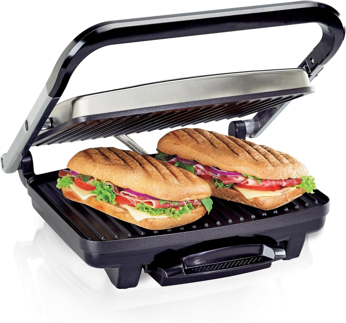Hamilton Beach Prensa Panini, Sandwichera y parrilla eléctrica para