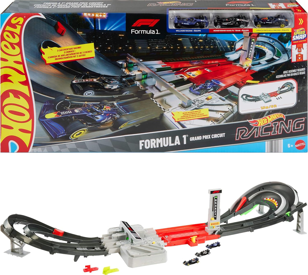 Conjunto de Pista de Coches Juguetes Hot Wheels, Circuito de Gran P...