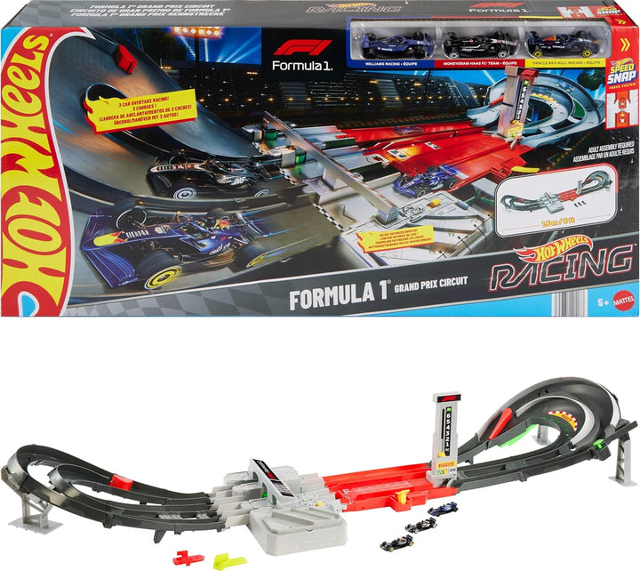 Conjunto de Pista de Coches Juguetes Hot Wheels, Circuito de Gran P...