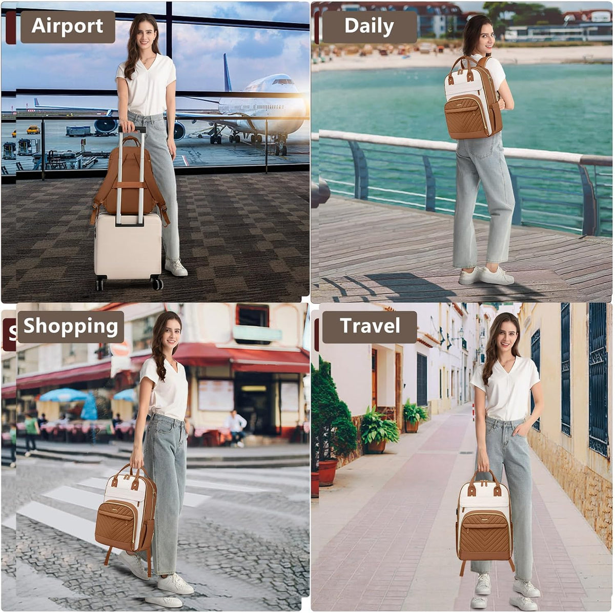 Mochila para laptop para mujer, mochila de trabajo: mochilas univer...
