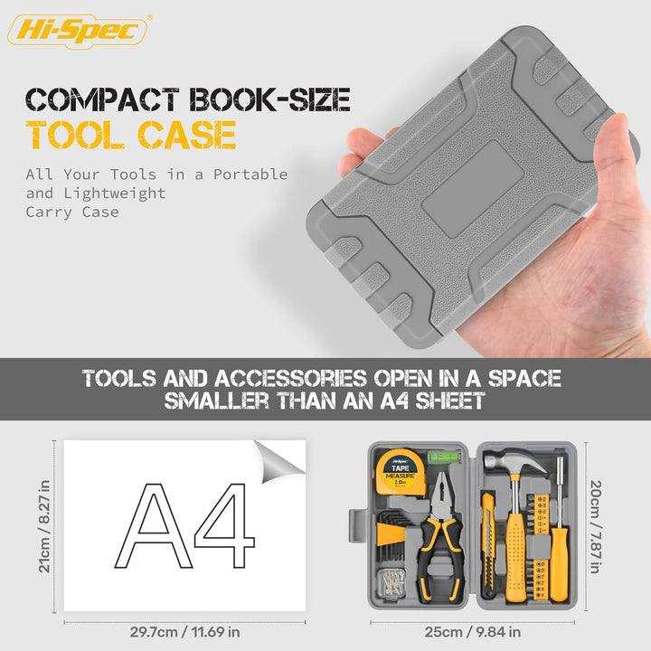 Hi-Spec Pequeña caja de herramientas para el hogar y la oficina, ju...