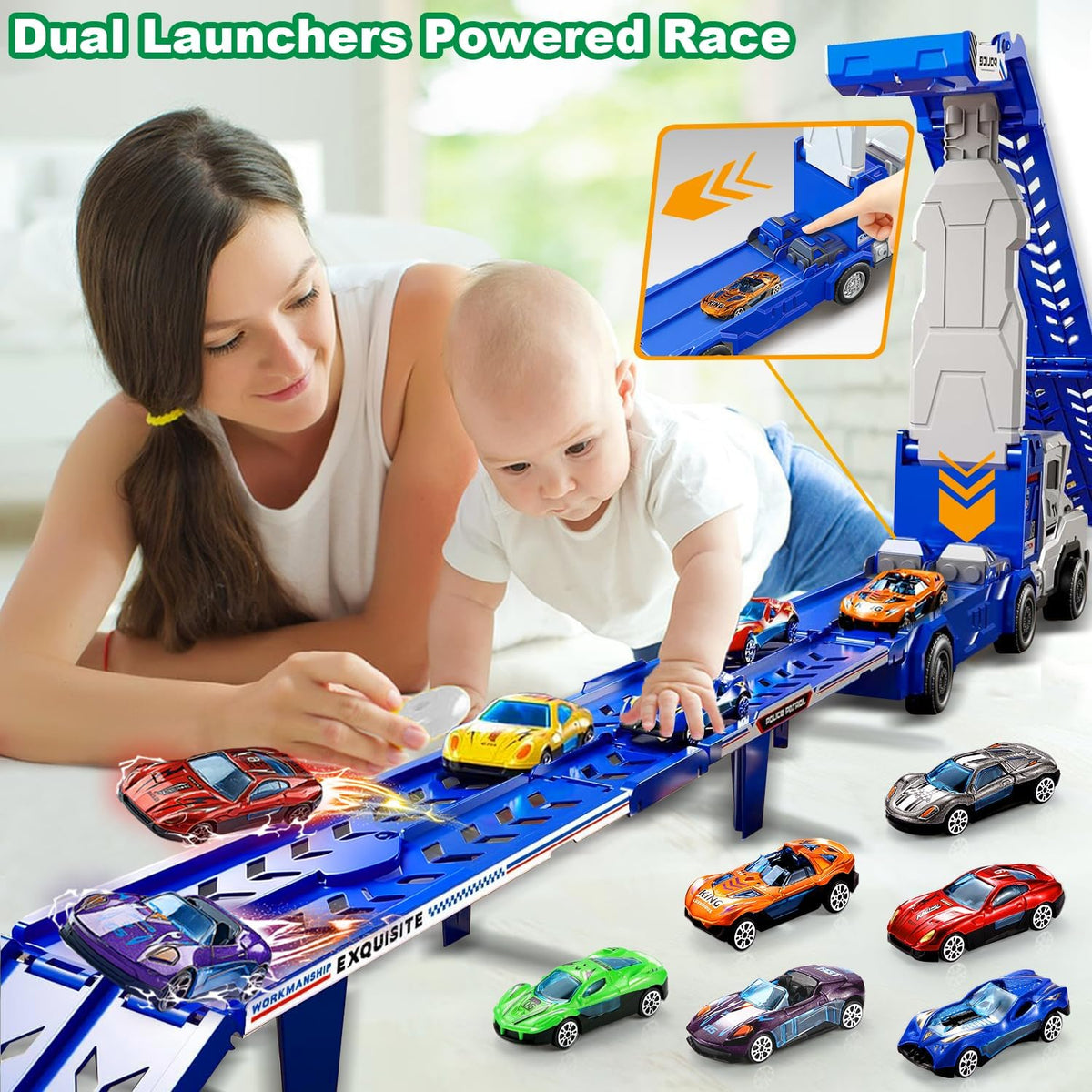 Juguetes de camión para niños pequeños (azul)