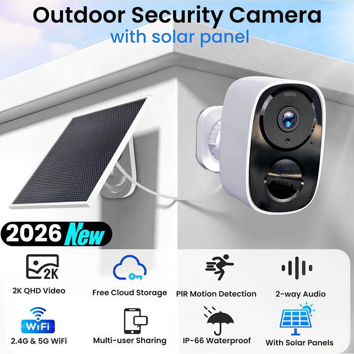 HITELLARCAM 2025 Cámaras de seguridad de 2K mejoradas inalámbricas...