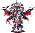 MU Rompecabezas de metal 3D para adultos, magnético, intercambiable, cabeza de gato, vampiro, reina oscura, gatito con 2 bases, rompecabezas espeluznante de metal, kits de construcción, juegos de bricolaje, amantes de los gatos, regalos coleccionables
